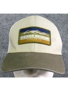 Sierra Nevada Brewing Co. Tan & Olive Green Trucker Hat‎ With Mesh Back